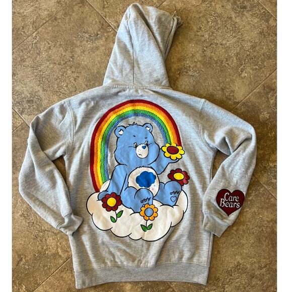 Care Bears gray hoodie pullover sweatshirt, Vintage, Women's size XXS - Picture 2 of 10